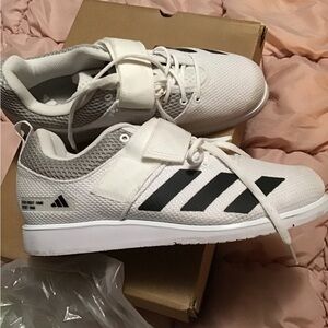adidas Womens White Sneakers with Black Three-Stripes